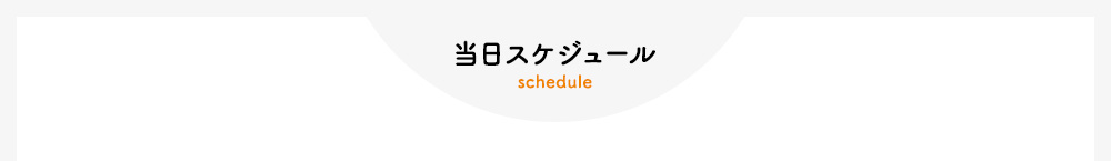 当日スケジュール
